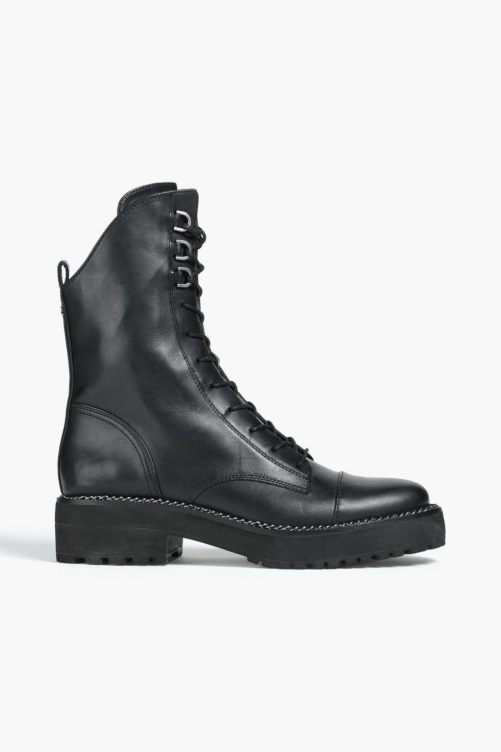 Black Lenley chain-trimmed leather 