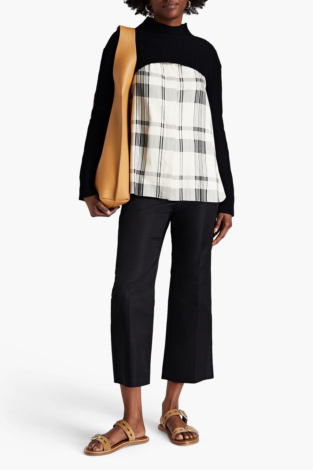 BRUNELLO CUCINELLI Cropped duchesse-satin straight-leg pants