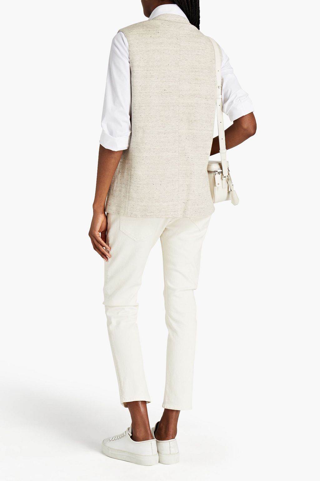 BRUNELLO CUCINELLI Double-breasted mélange jersey vest