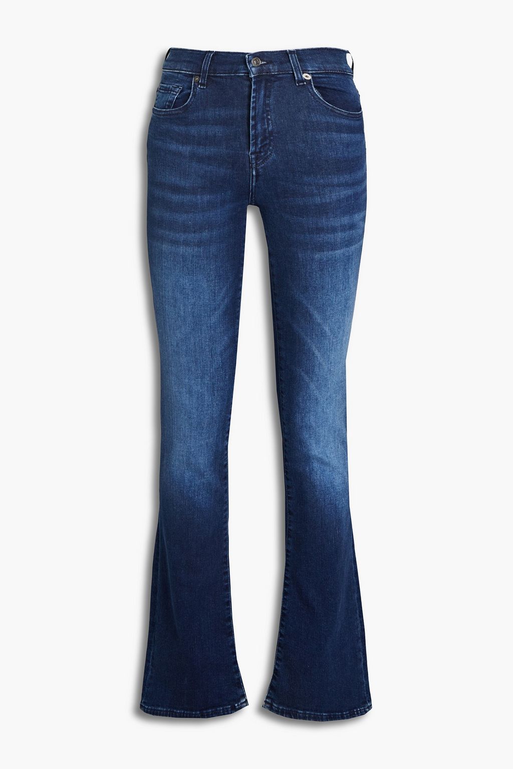 Dark denim Faded mid-rise bootcut jeans 