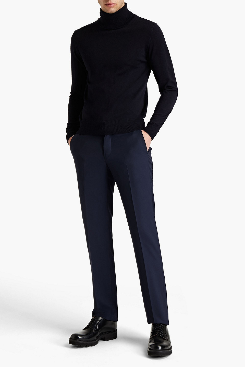 Ermenegildo Zegna Man Wool Pants In Navy