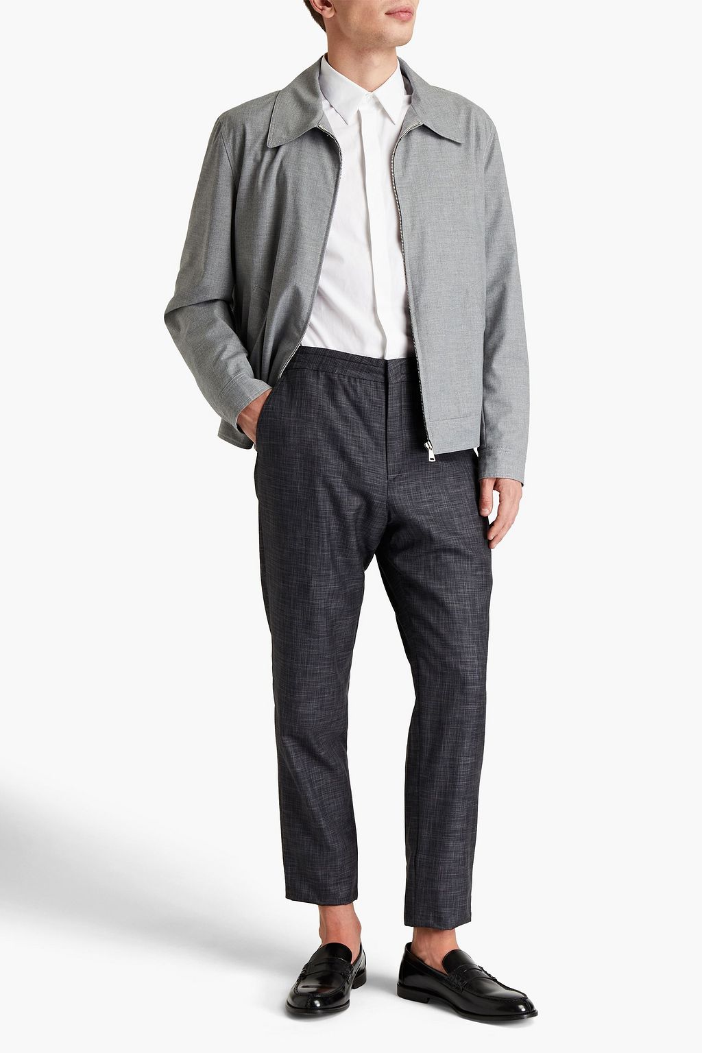ZEGNA Tapered wool and silk-blend pants