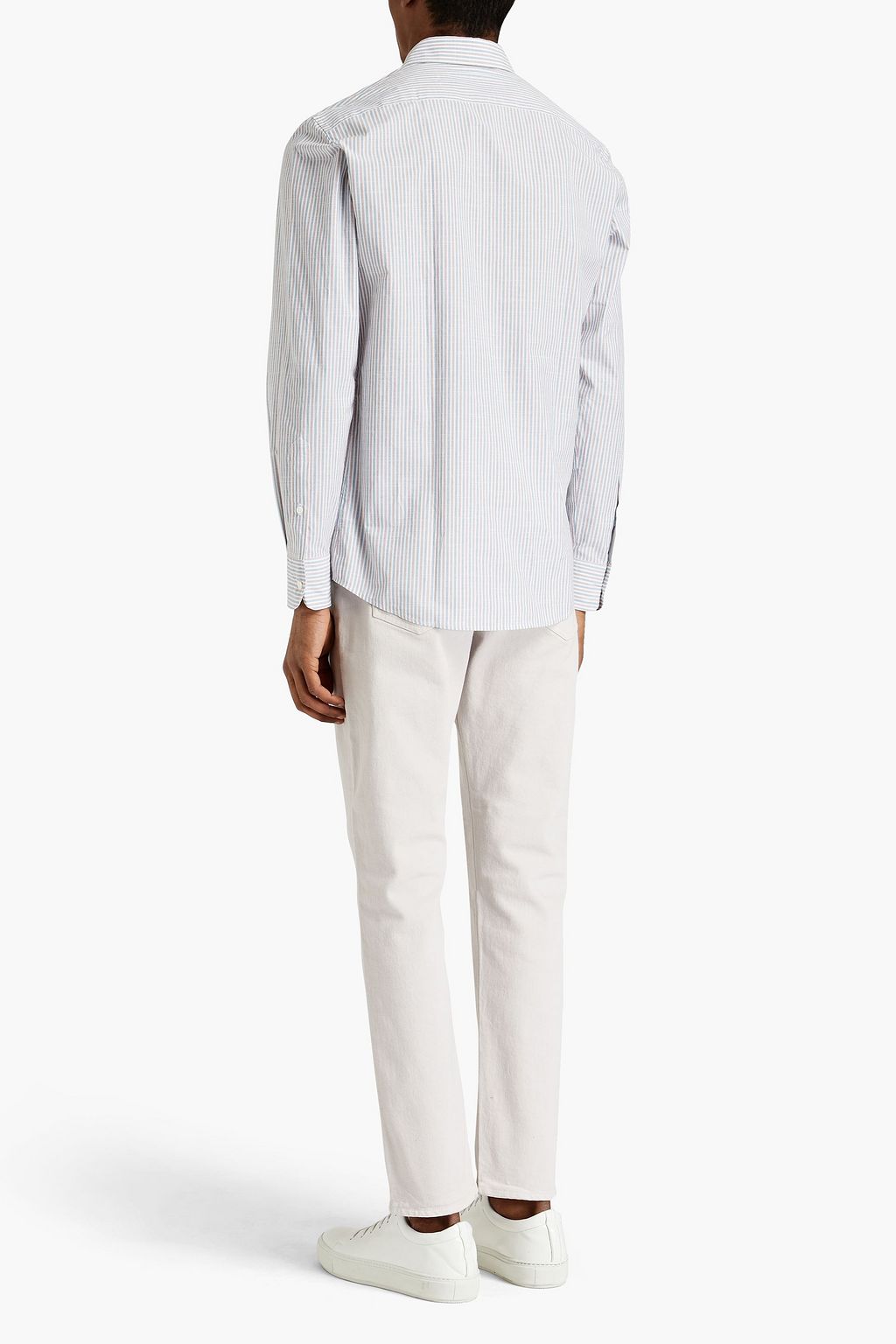 ZEGNA Striped cotton-poplin shirt