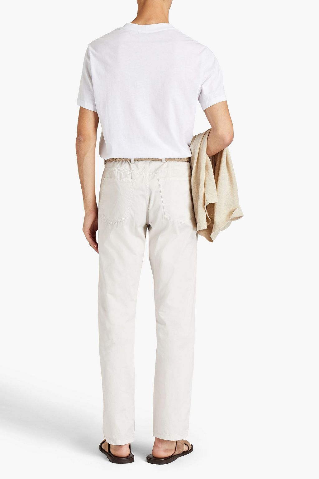 ZEGNA Slim-fit cotton-sateen pants