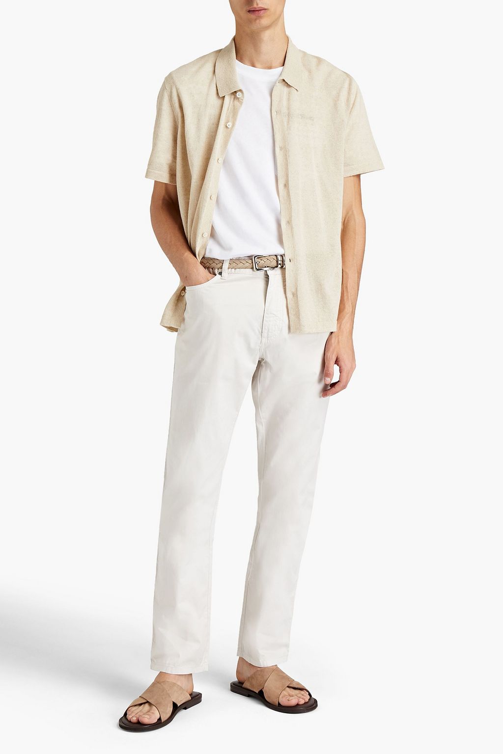 ZEGNA Slim-fit cotton-sateen pants