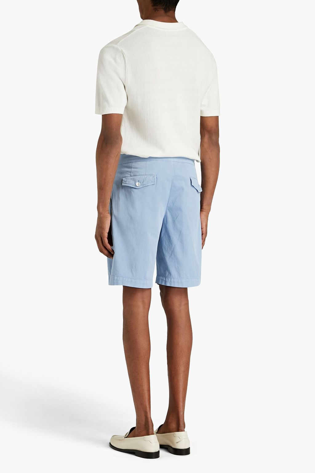 ZEGNA Pleated cotton-blend gabardine shorts