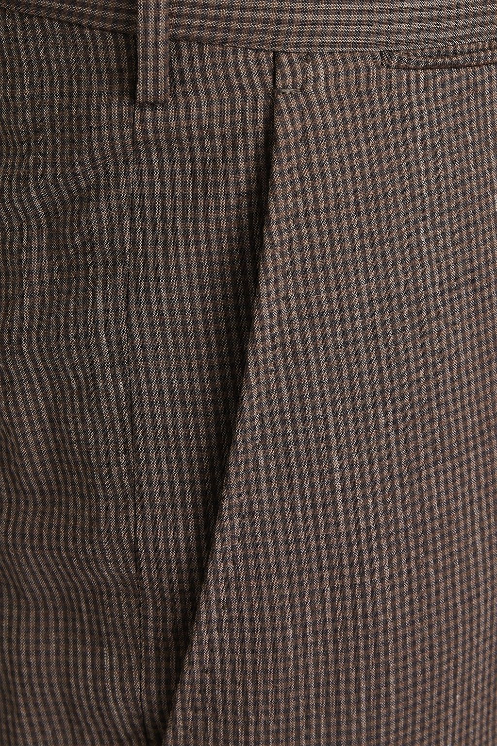 ZEGNA Slim-fit checked wool-blend seersucker suit pants
