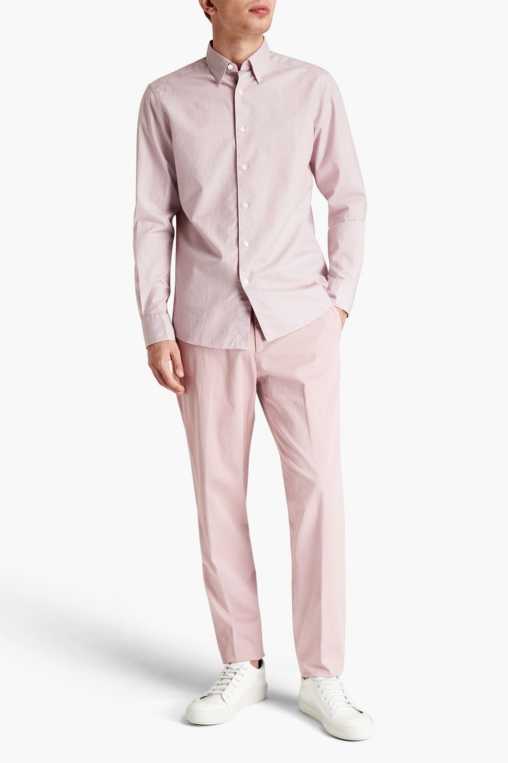 ZEGNA Cotton-jacquard shirt
