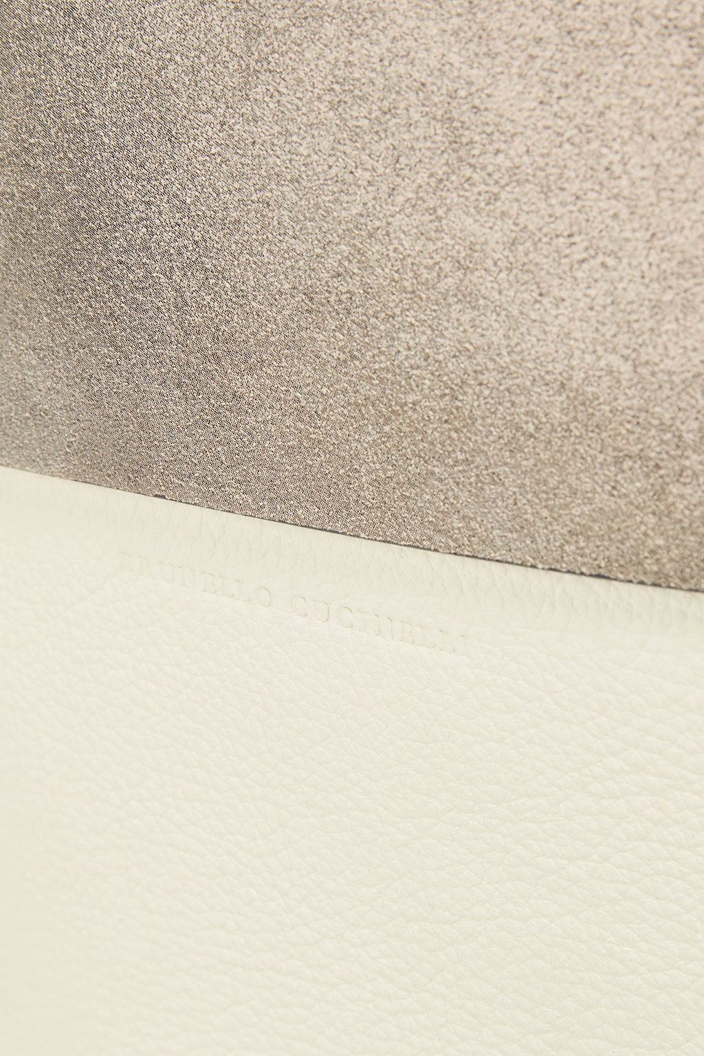 BRUNELLO CUCINELLI Rucksack aus Narbenleder mit Metallic-Effekt