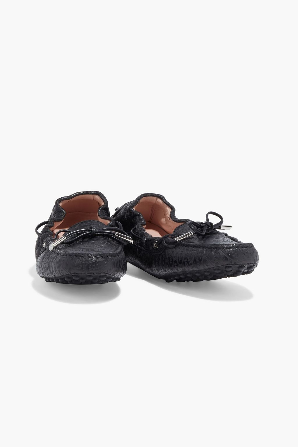 TOD'S + Alber Elbaz Heaven Laccetto logo-embossed leather loafers