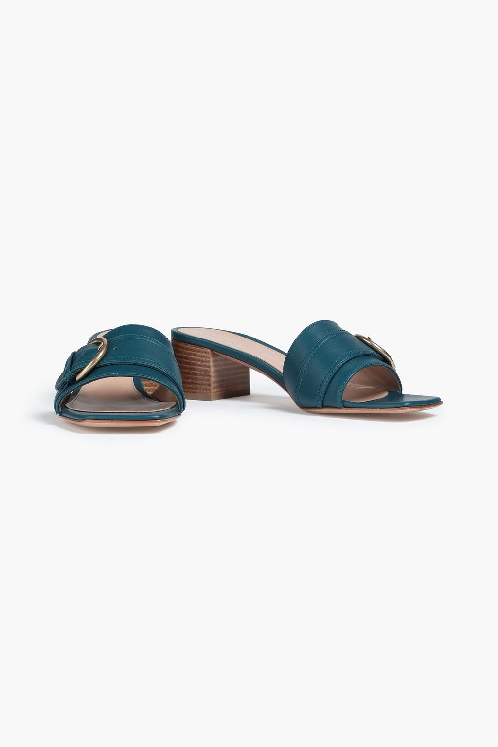 GIANVITO ROSSI Harper buckled leather mules