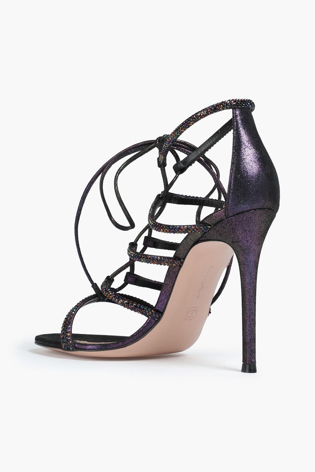 GIANVITO ROSSI Brittany crystal-embellished leather sandals