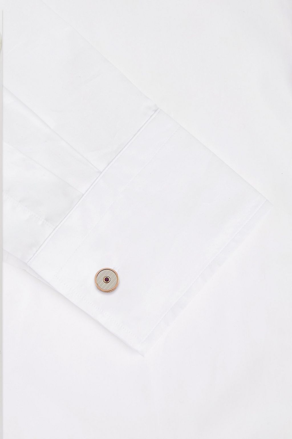 MONTBLANC Silver and rose gold-tone garnet cufflinks