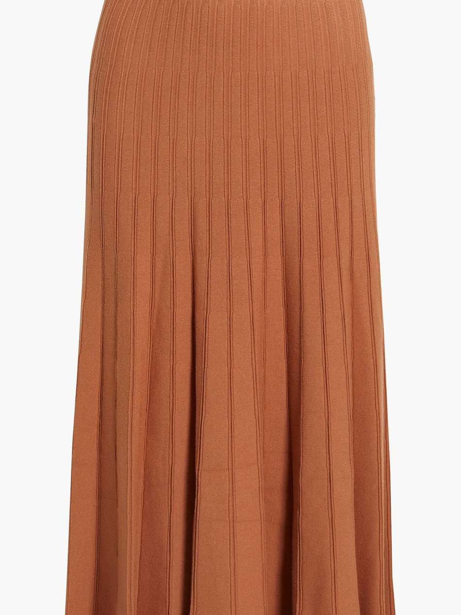 laine pleated knitted midi skirt