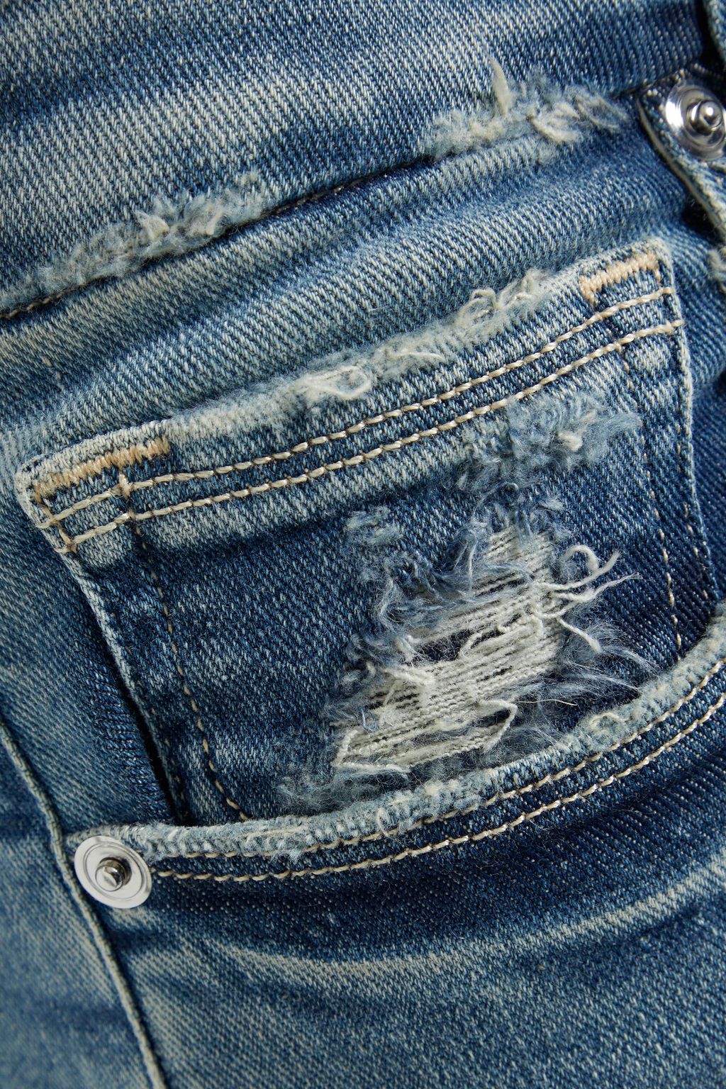 GOOD AMERICAN Good Legs cropped distressed high-rise skinny jeans
