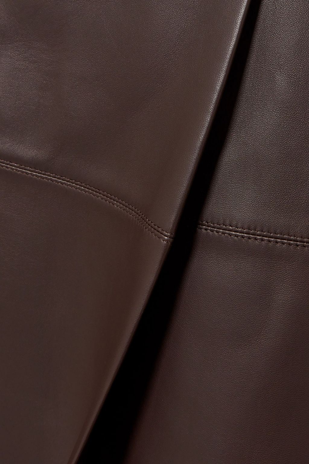 MICHAEL KORS COLLECTION Wrap-effect leather skirt