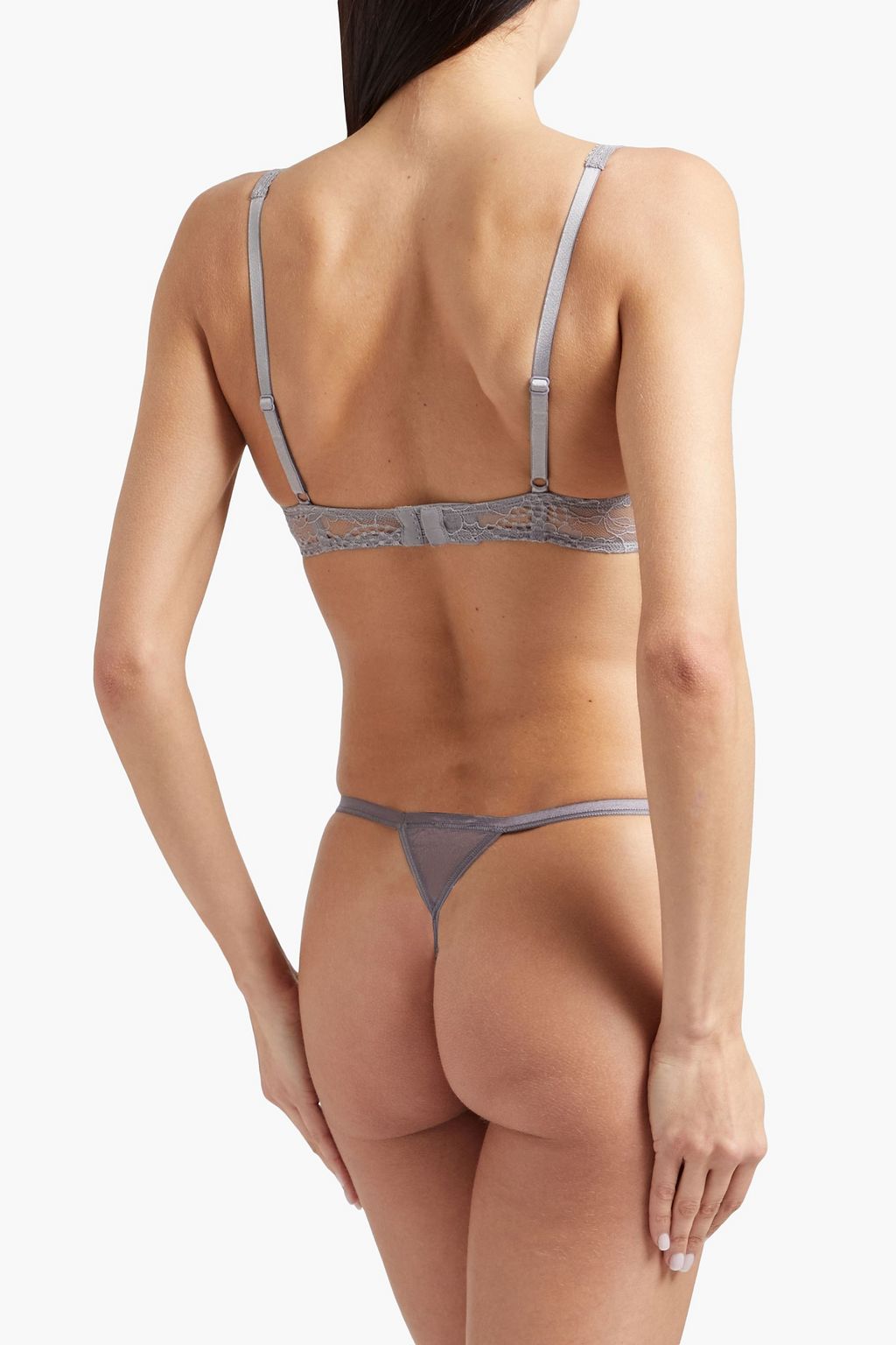 ERES Tulle-trimmed stretch-lace underwired bra