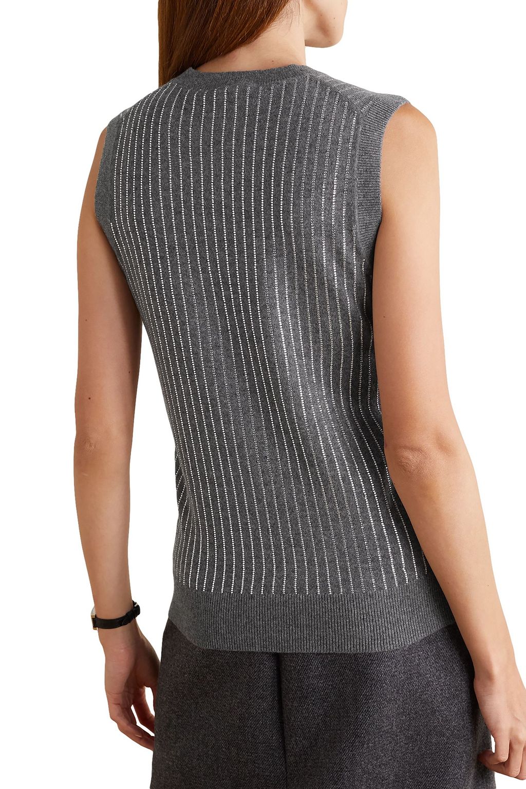 MICHAEL KORS COLLECTION Crystal-embellished cashmere tank