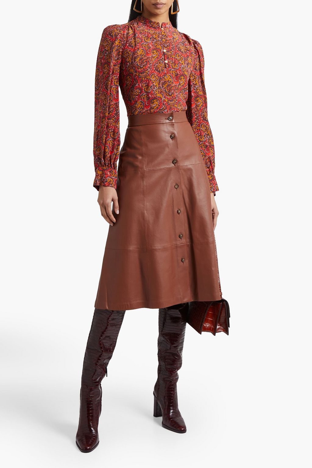 VANESSA BRUNO Paisley-print crepe de chine blouse