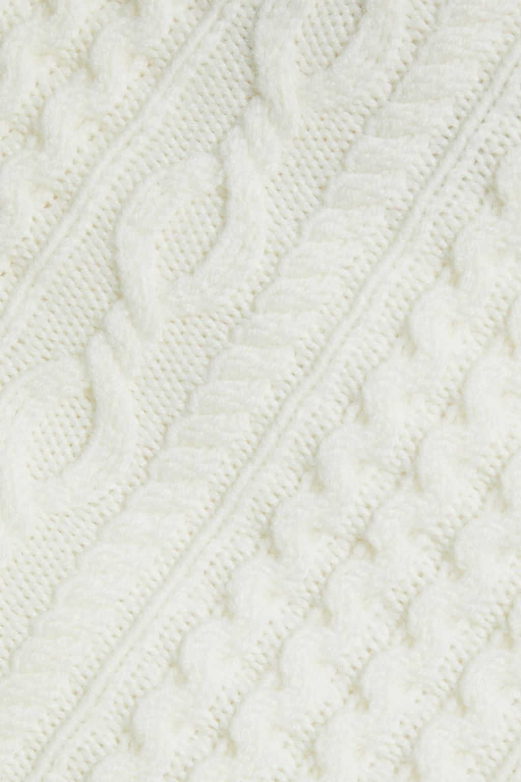 ALICE + OLIVIA Ingrid cable-knit wool-blend mini skirt