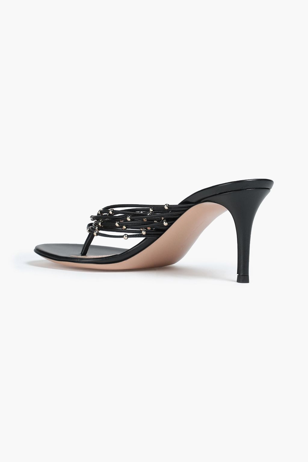 GIANVITO ROSSI Luxor bead-embellished leather mules