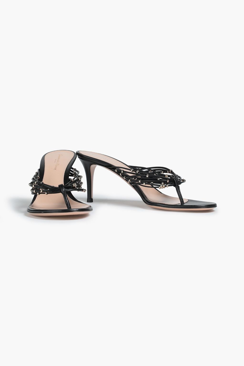 GIANVITO ROSSI Luxor bead-embellished leather mules