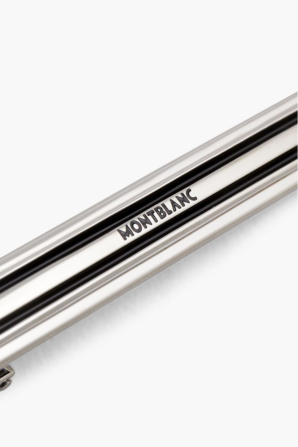 MONTBLANC Silver-tone enamel tie clip