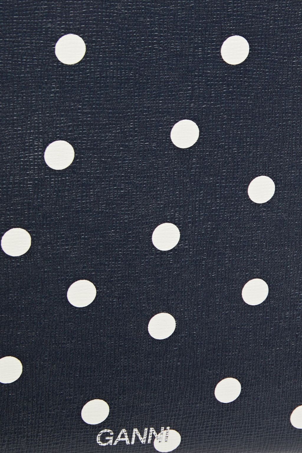 GANNI Polka-dot textured-leather pouch