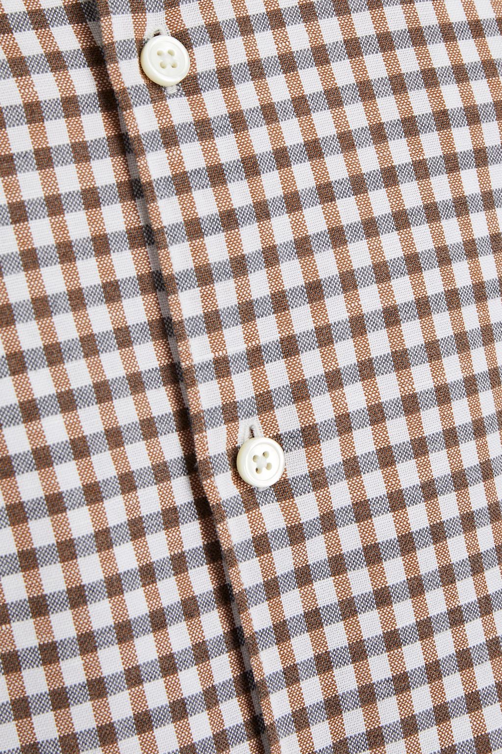 ZEGNA Gingham linen and cotton-blend shirt