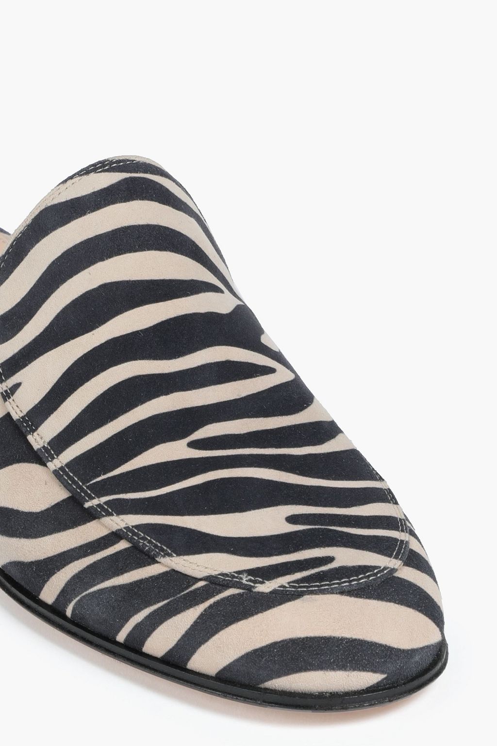 GIANVITO ROSSI Palau zebra-print suede slippers