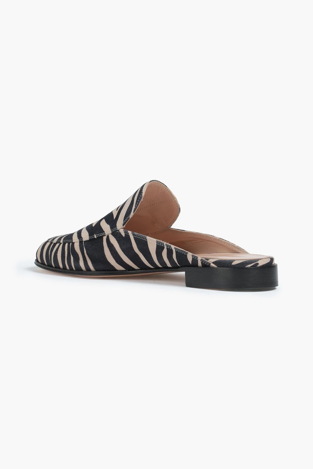 GIANVITO ROSSI Palau zebra-print suede slippers
