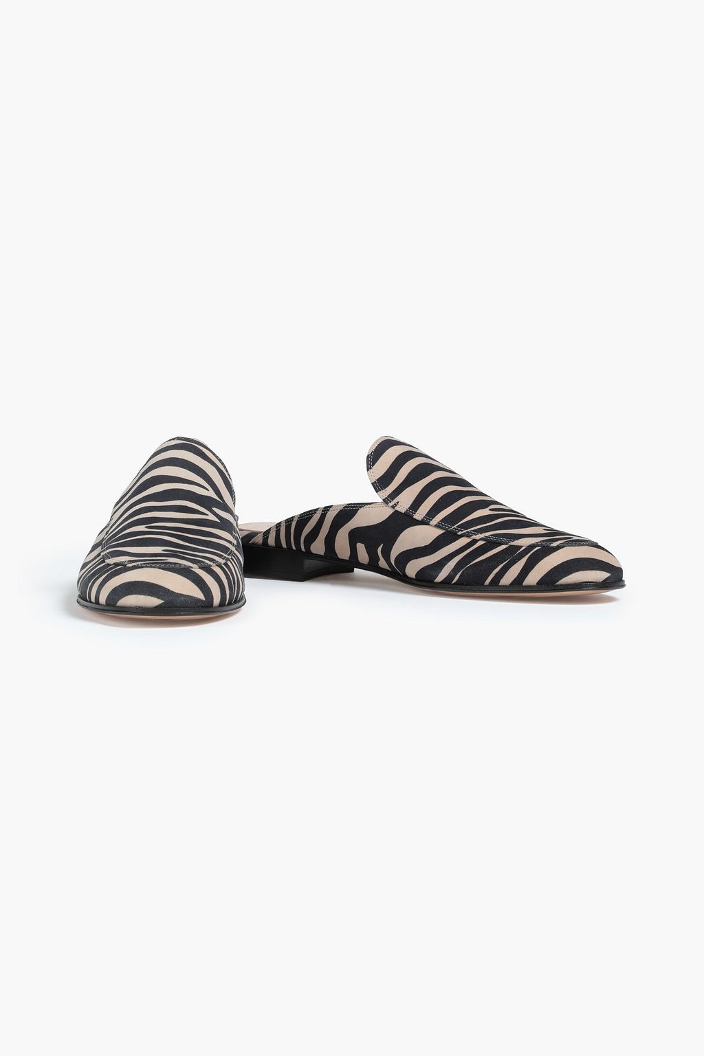 GIANVITO ROSSI Palau zebra-print suede slippers
