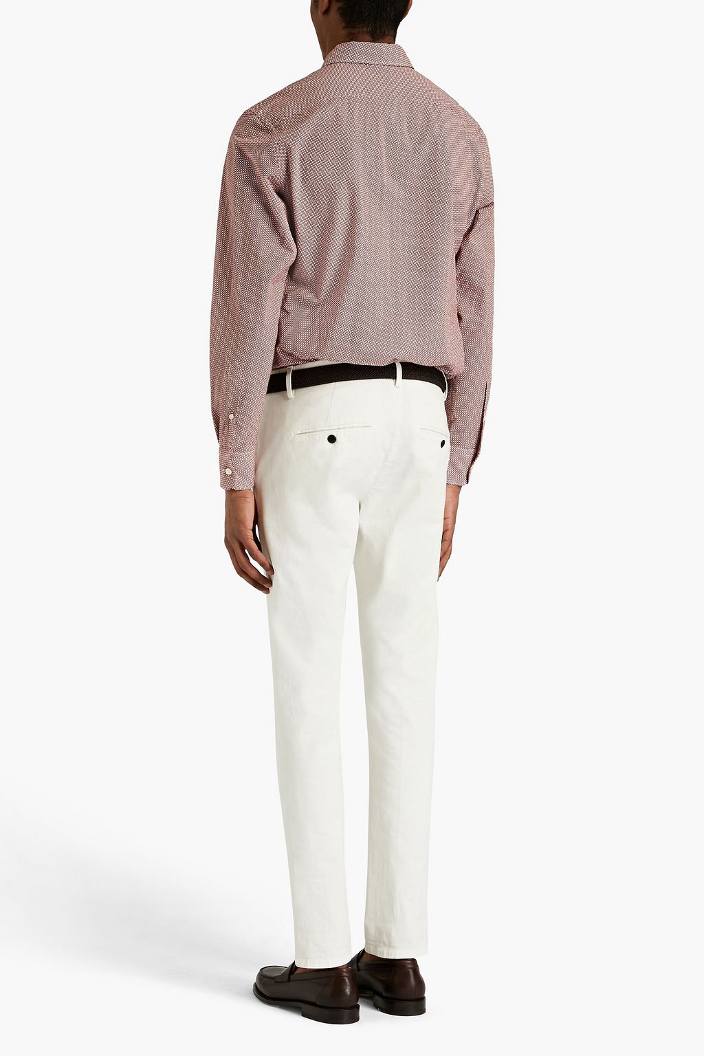 ZEGNA Printed cotton-poplin shirt
