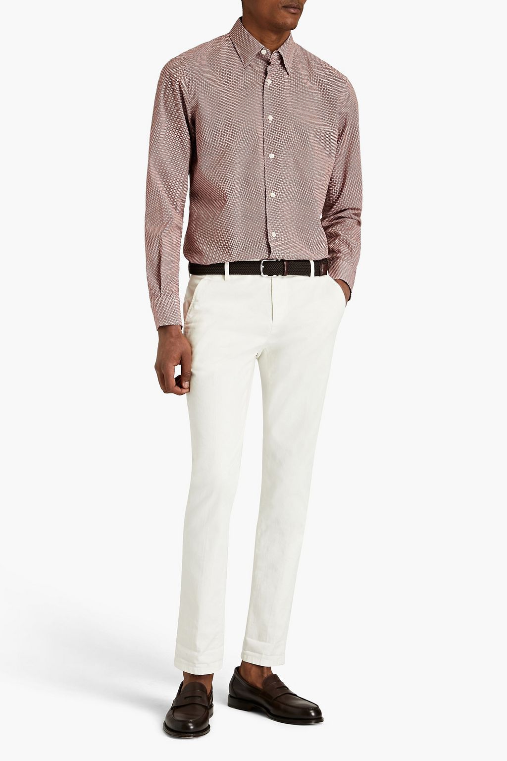 ZEGNA Printed cotton-poplin shirt