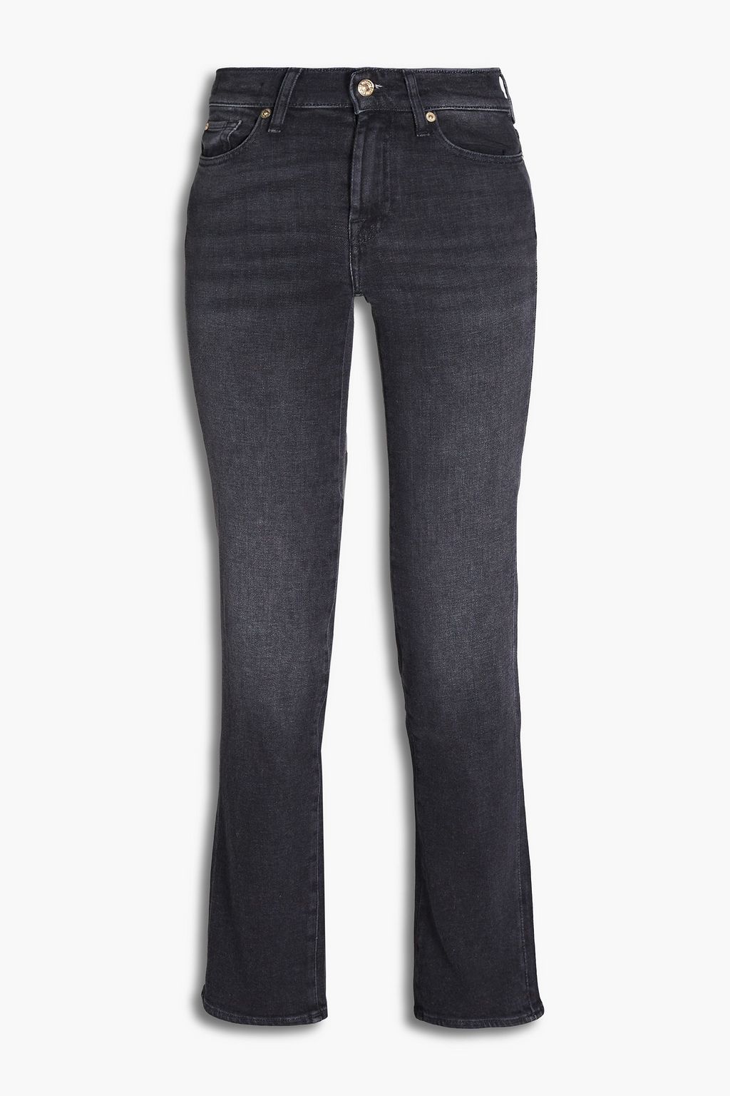 Charcoal Cropped mid-rise straight-leg 