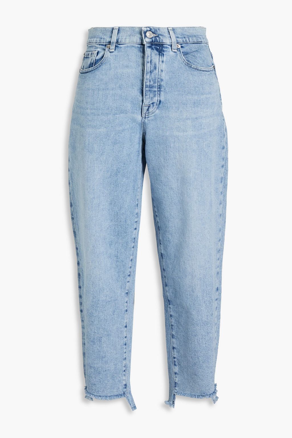 Light denim Dylan cropped frayed high 