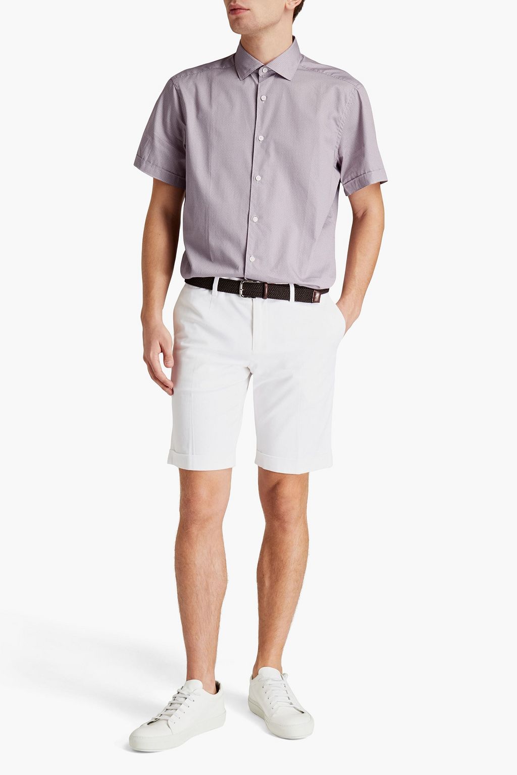 ZEGNA Hemd aus Baumwollpopeline mit Print