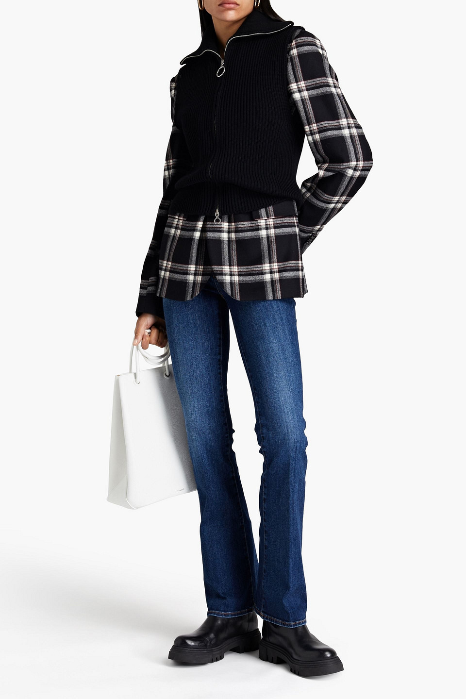 7 For All Mankind Faded Mid-rise Bootcut Jeans In Blue