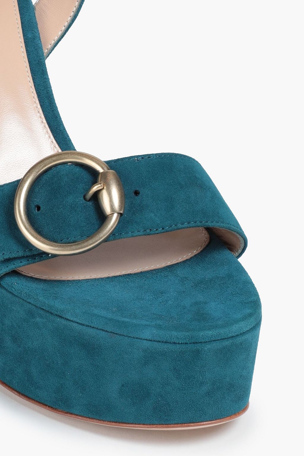GIANVITO ROSSI Buckle-detailed suede platform sandals