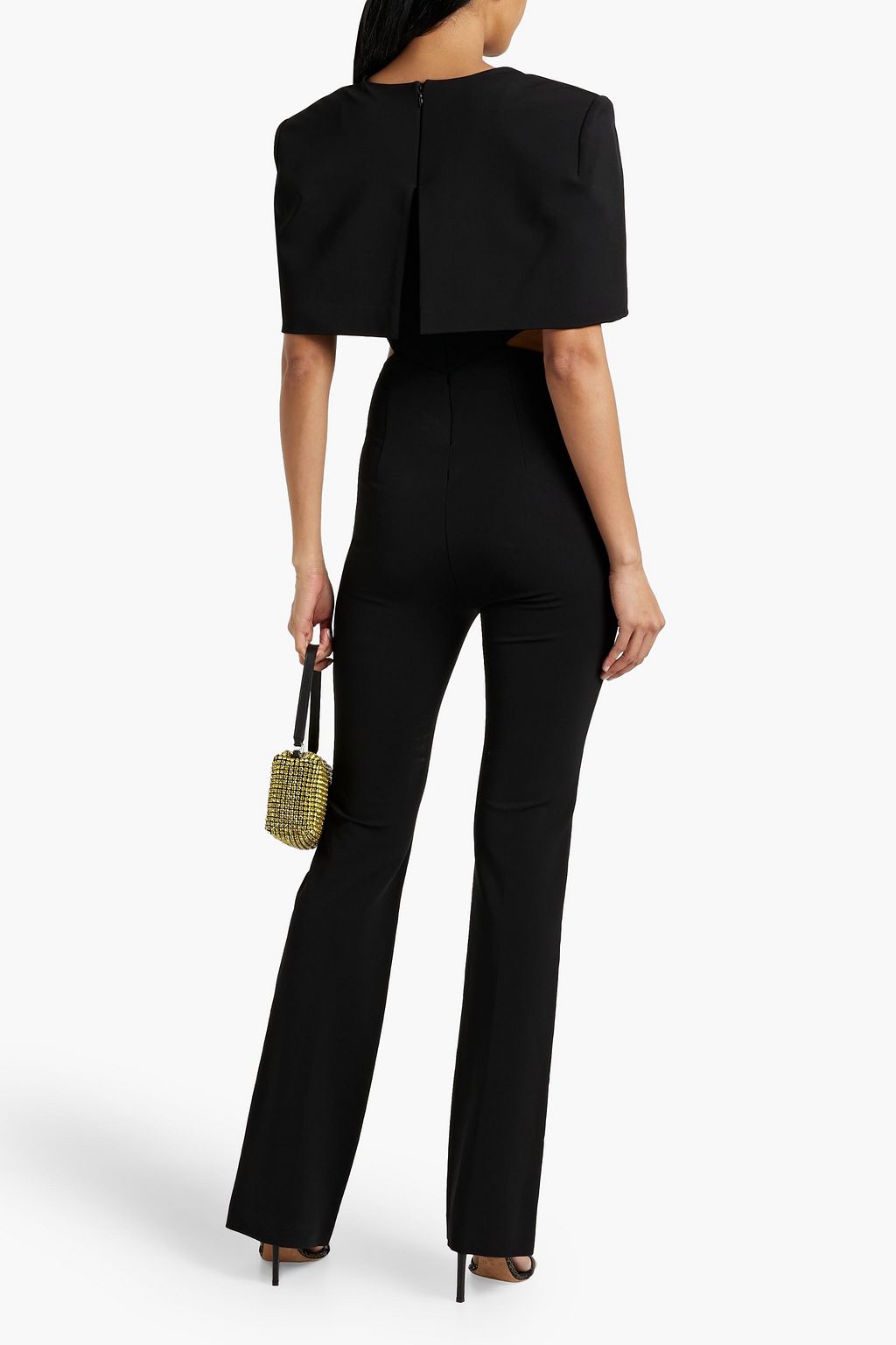ET OCHS Conner cape-effect cady jumpsuit