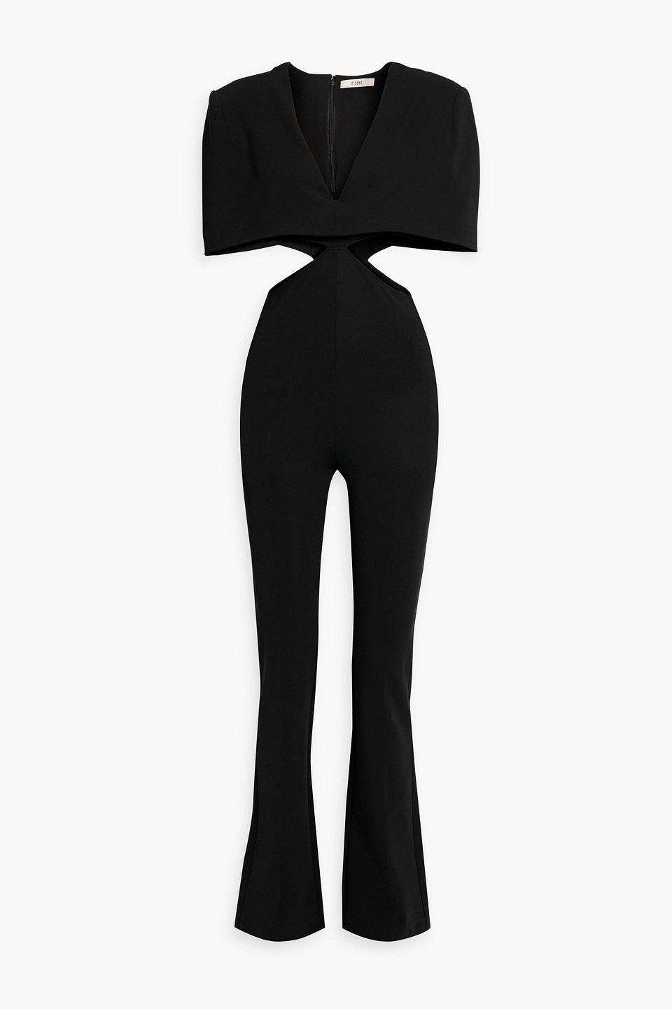 Shop Et Ochs Conner Cape-effect Cady Jumpsuit In Black