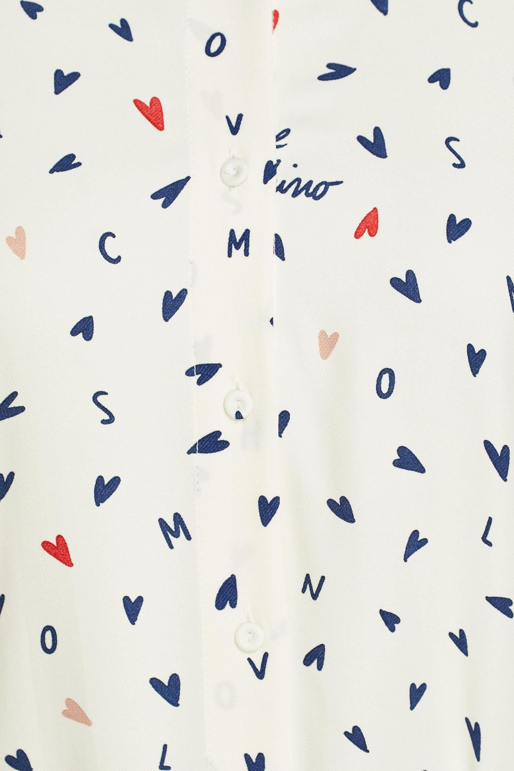 LOVE MOSCHINO Printed twill mini shirt dress
