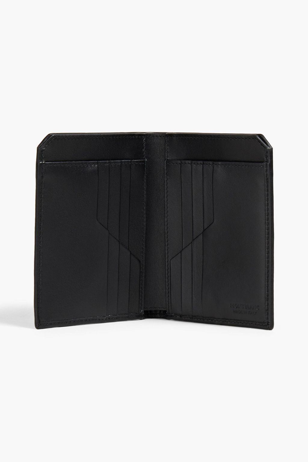 MONTBLANC Logo-appliquéd perforated leather wallet
