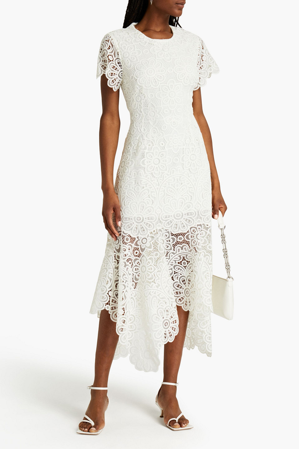 Jonathan Simkhai Tatum Crocheted Lace Midi Dress In White