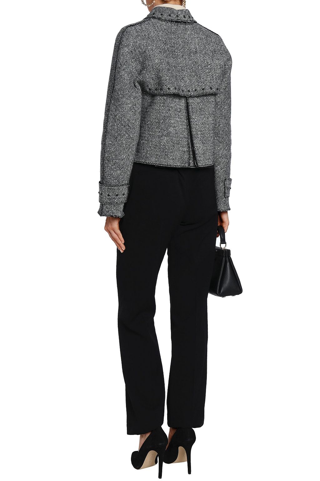 VALENTINO GARAVANI Studded wool and cashmere-blend tweed jacket