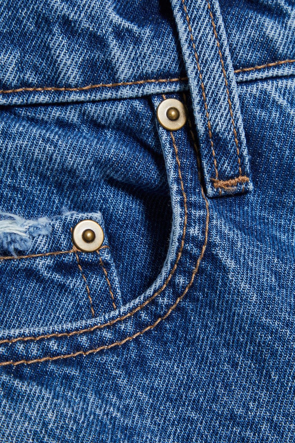 NOBODY DENIM Bessette hoch sitzende Jeans mit schmalem Bein in Distressed-Optik