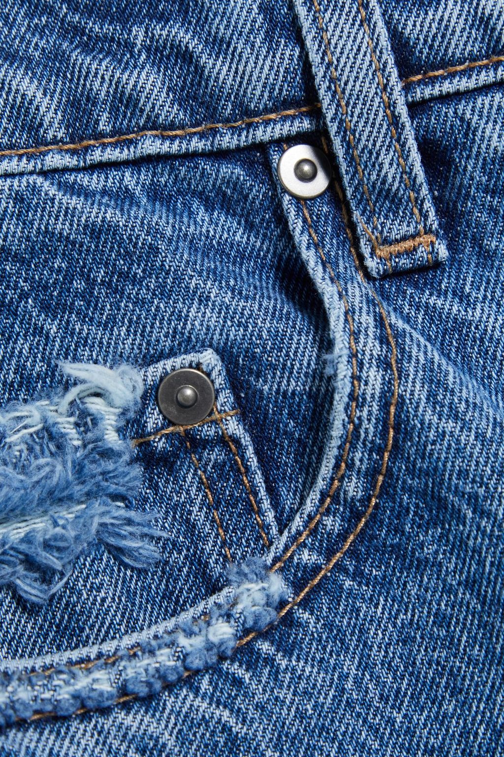 NOBODY DENIM Frankie distressed high-rise slim-leg jeans