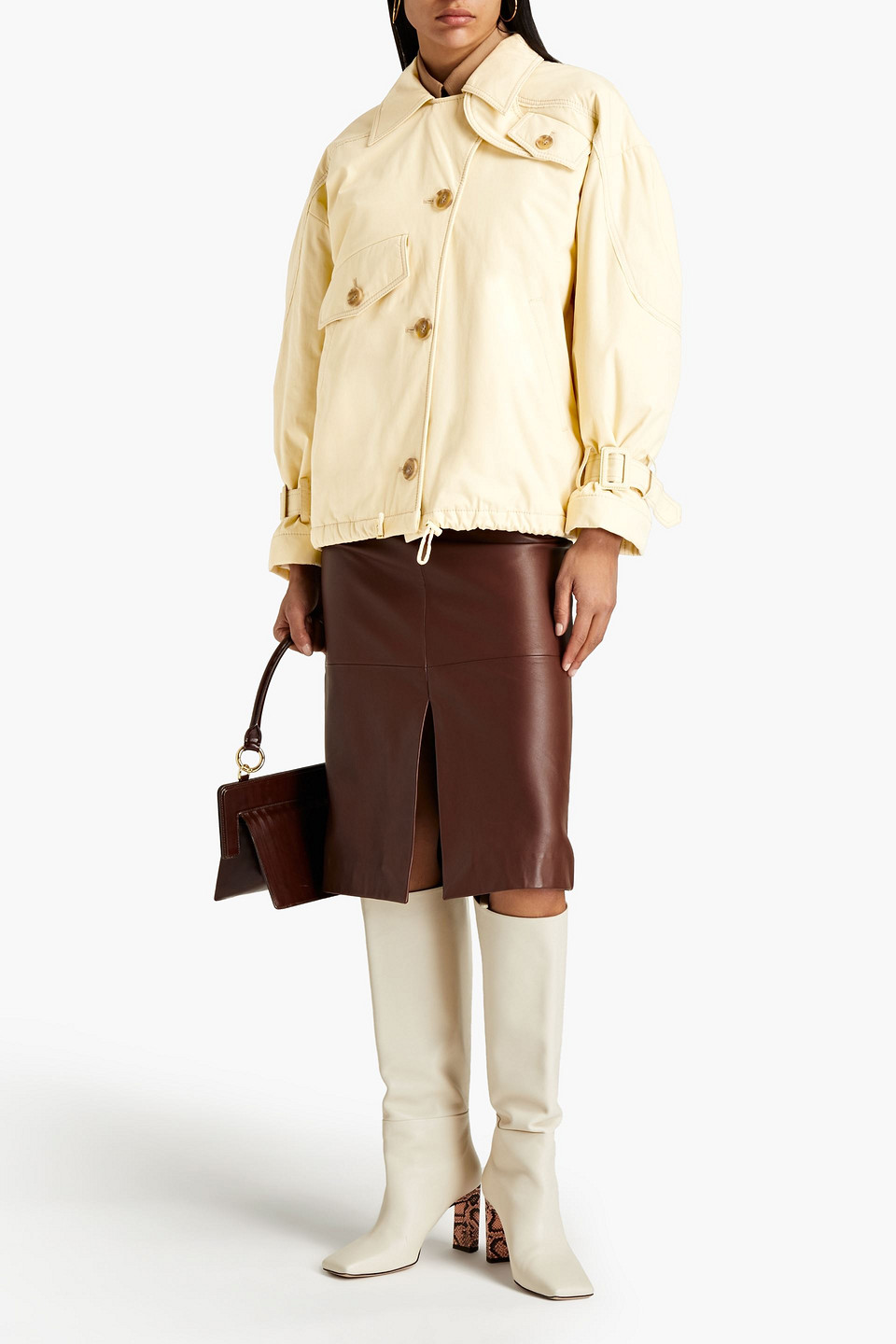 Rejina Pyo Tate Oversized Organic Cotton Jacket In Cream