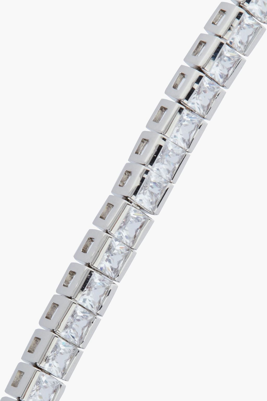 CZ BY KENNETH JAY LANE Rhodium-plated crystal bracelet