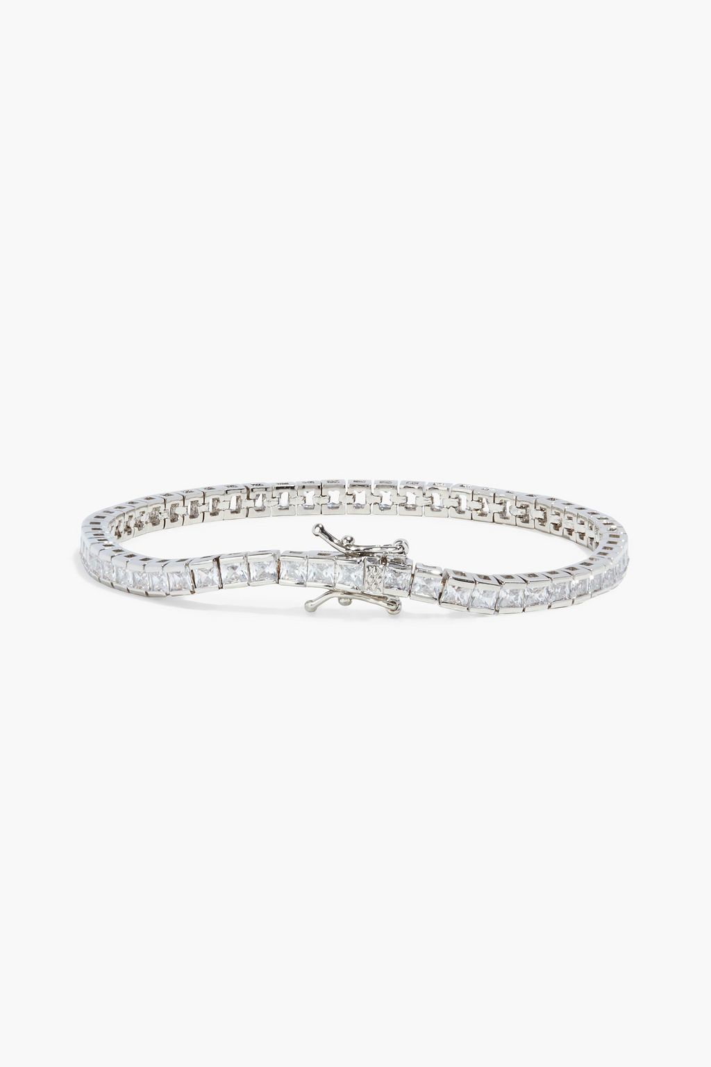CZ BY KENNETH JAY LANE Rhodium-plated crystal bracelet